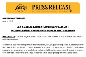 湖人vs姚·威廉姆斯二世_NBA最新动态_篮球赛事高清直播