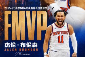 官方:布伦森斩获全部11张选票 当选FMVP!配图